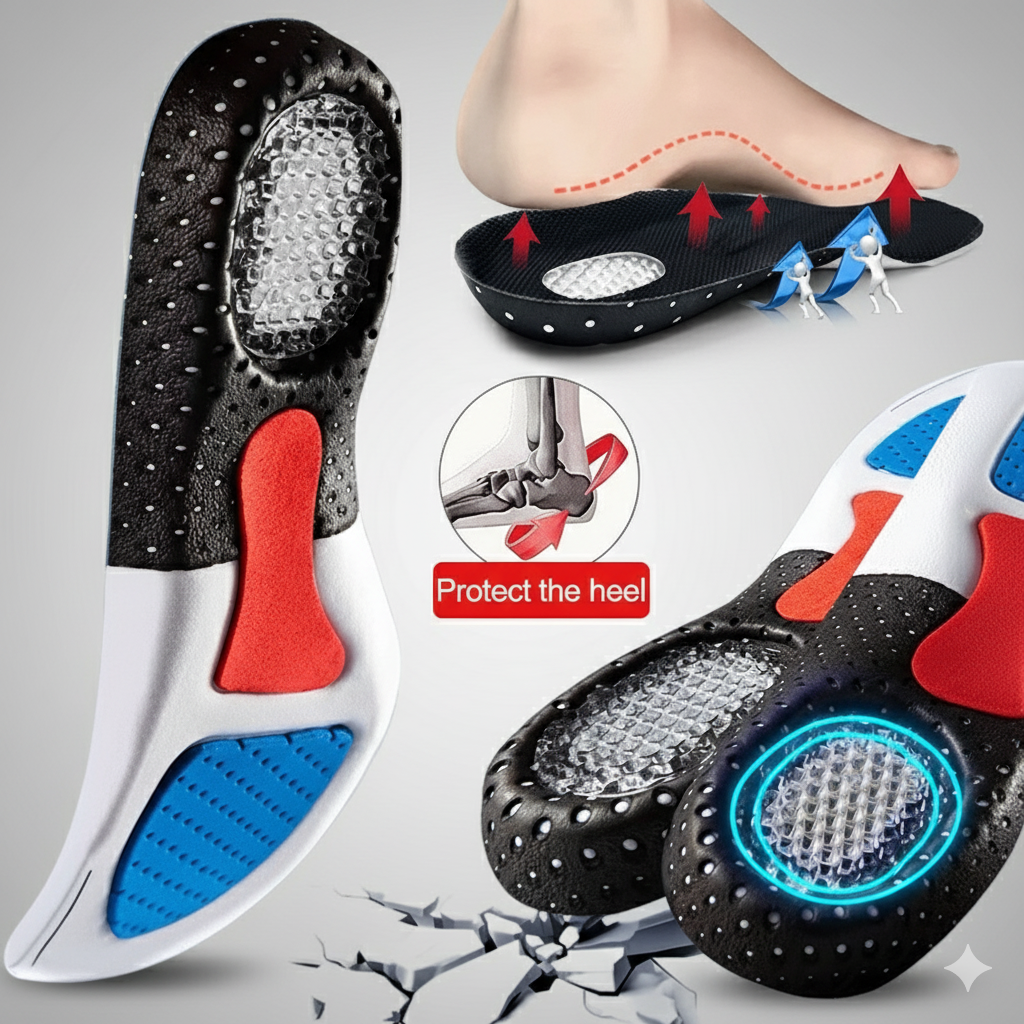 Palmilhas ortopédicas com amortecimento para mulheres (36–41)